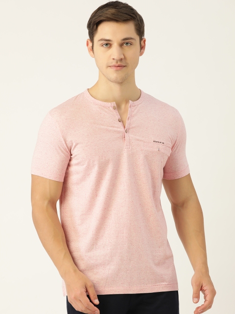 

Sweet Dreams Men Pink Self-Design Lounge T-shirt