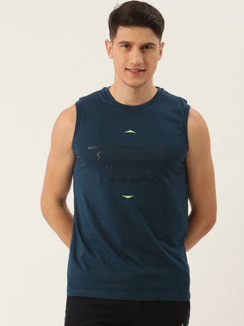 

Sweet Dreams Men Teal Green & Black Typography Print Lounge T-shirt