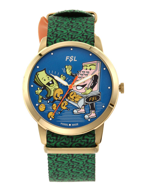 

Fossil Men Blue & Green Analogue Watch LE1103