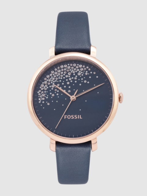

Fossil Women Blue Embellished Analogue Watch ES4773