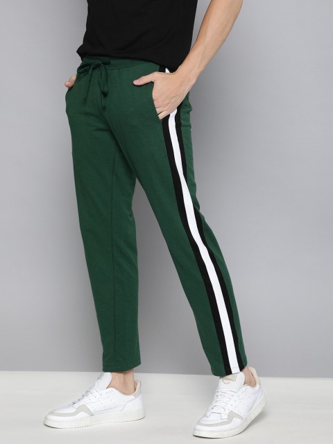 

Mast & Harbour Men Green Solid Track Pants