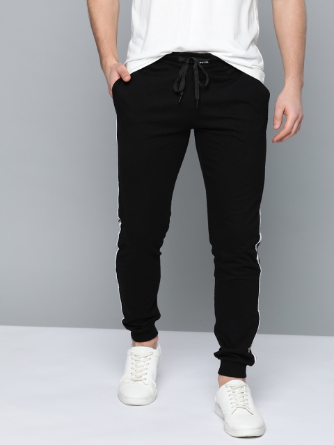 

Mast & Harbour Men Black Solid Joggers