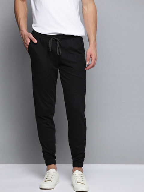 

Mast & Harbour Men Black Solid Joggers