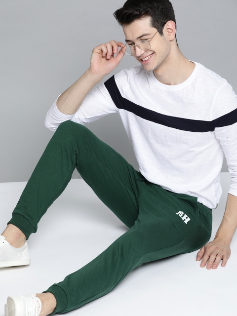 

Mast & Harbour Men Olive Green Solid Joggers