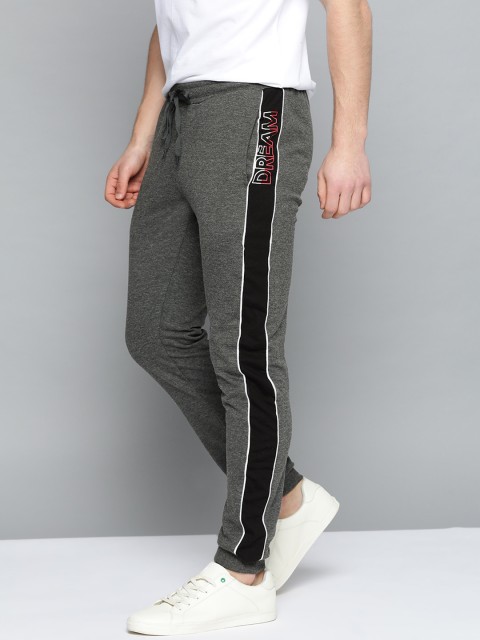 

Mast & Harbour Men Charcoal Grey Solid Joggers