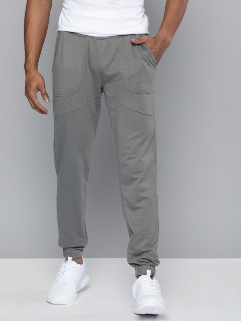 

Mast & Harbour Men Grey Solid Knitted Regular Fit Joggers