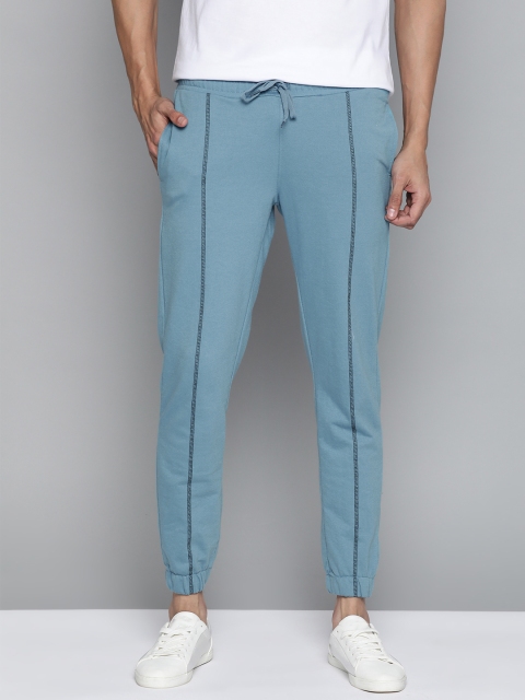 

Mast & Harbour Men Blue Straight Fit Solid Joggers