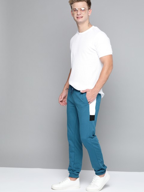 

Mast & Harbour Men Blue Solid Joggers