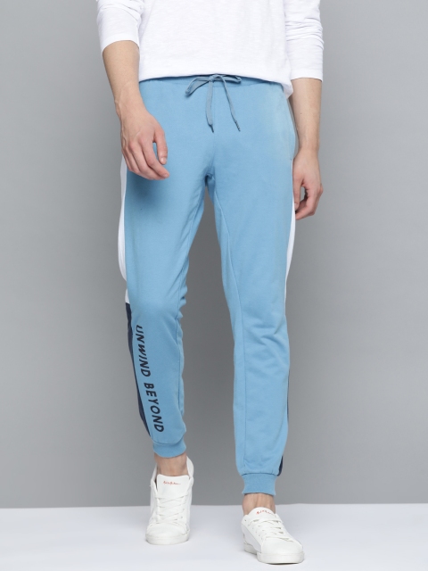 

Mast & Harbour Men Blue Solid Joggers