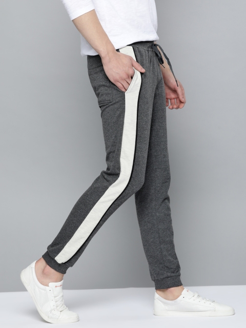 

Mast & Harbour Men Charcoal Grey Solid Joggers