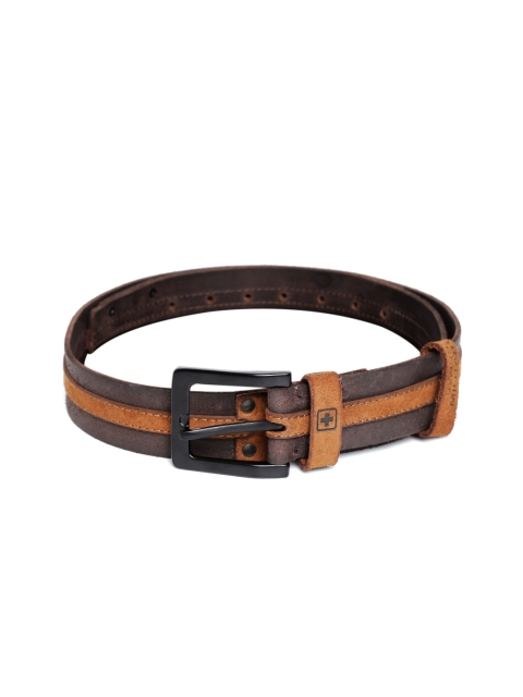 

SWISS MILITARY Men Brown Genuine Leather Belt