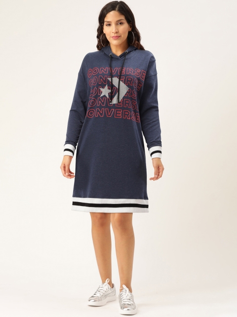 

Converse Women Navy Blue Printed Jumper Dress