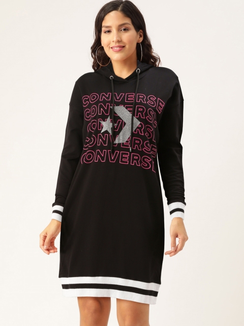 

Converse Women Black & Pink Printed Jumper Dress