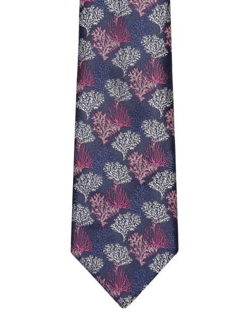 

Marks & Spencer Navy Blue & Pink Floral Patterned Broad Tie