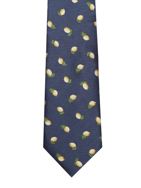 

Marks & Spencer Navy Blue & Yellow Lemon Patterned Broad Tie