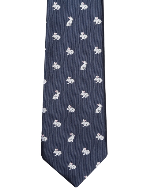 

Marks & Spencer Navy Blue & White Rabbit Patterned Broad Tie