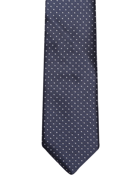 

Marks & Spencer Navy Blue & Off-White Woven Design Broad Tie