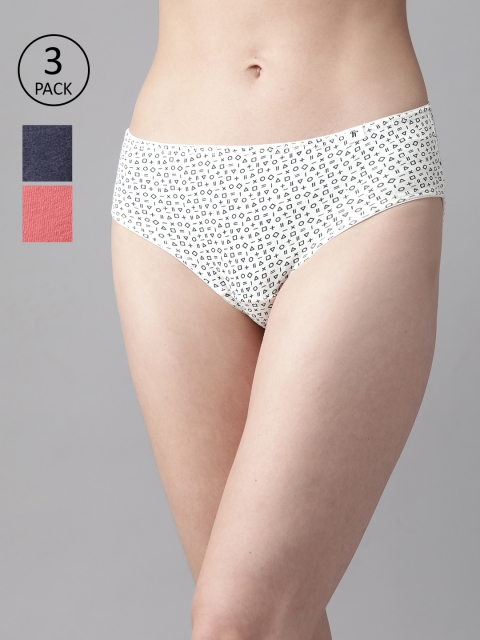 

Roadster Women Pack of 3 Hipster Briefs RDST-COO-HIP-PRINT006, Peach