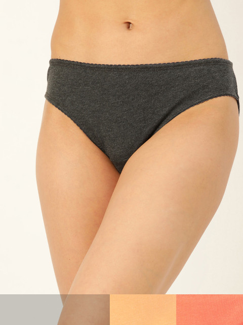 

DressBerry Women Pack of 3 Solid Pure Cotton Basic Briefs DB-COO-BIK-015, Beige