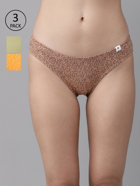 

Roadster Women Pack of 3 Hipster Briefs, Yellow