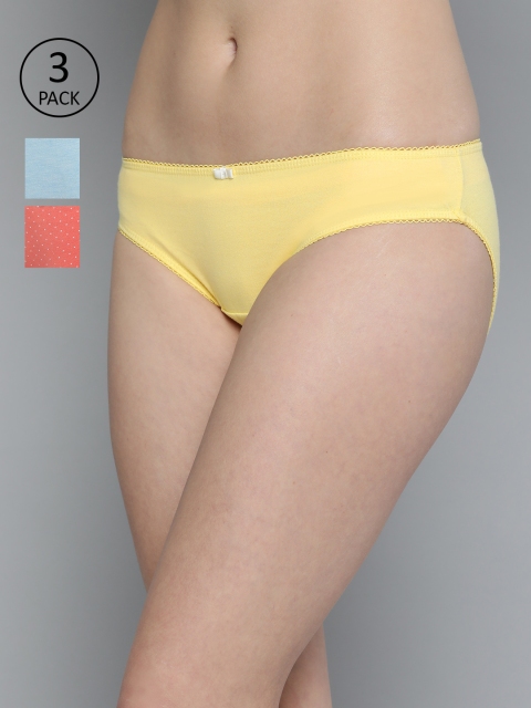 

Mast & Harbour Women Pack of 3 Hipster Briefs MNH-COO-BIK-PRINT009, Peach