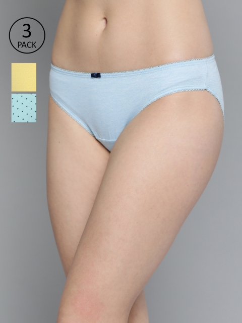 

Mast & Harbour Women Pack of 3 Hipster Briefs MNH-COO-BIK-PRINT011, Yellow