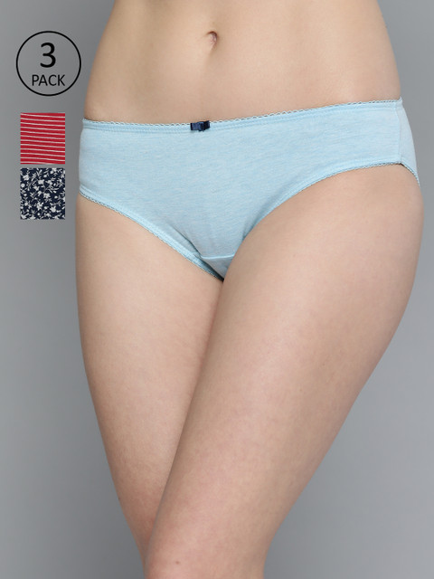 

Mast & Harbour Women Pack of 3 Hipster Briefs MNH-COO-BIK-PRINT001, Red