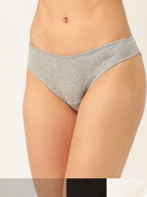 

DressBerry Women Pack of 3 Solid Basic Briefs DB-COO-BIK-009, White