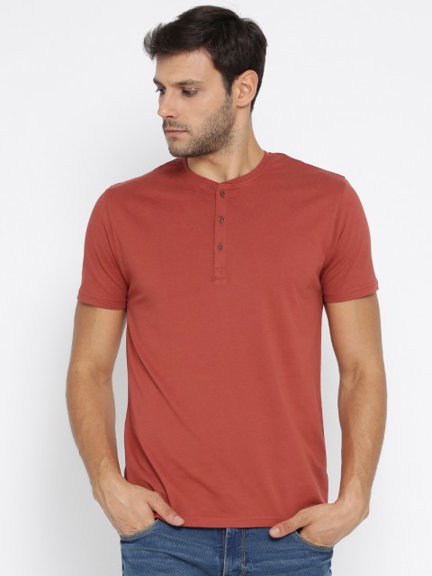 

Highlander Rust Red Henley T-shirt