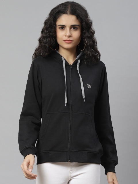 

BREIL BY FORT COLLINS Women Black Solid Hooded Sweatshirt