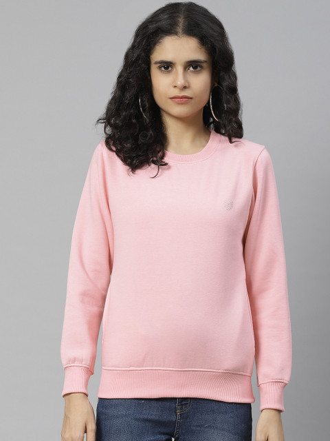 

BREIL BY FORT COLLINS Women Pink Solid Sweatshirt
