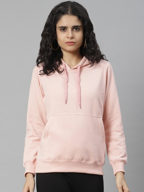 

BREIL BY FORT COLLINS Women Pink Solid Hooded Sweatshirt