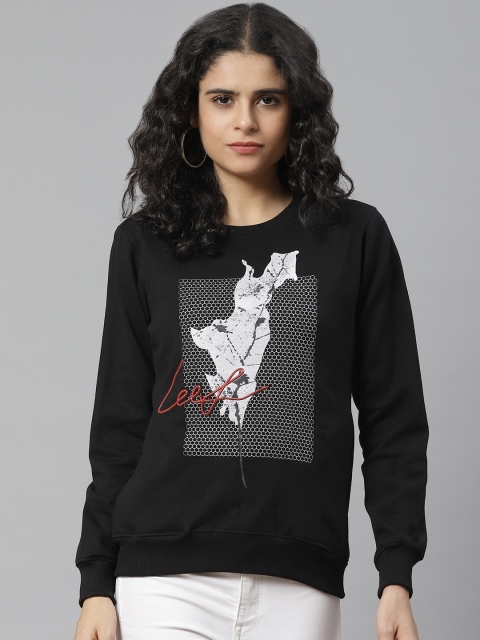 

BREIL BY FORT COLLINS Women Black & Silver Printed Sweatshirt
