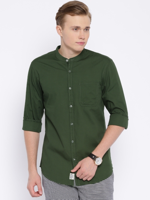 

Threadbare Green Casual Shirt