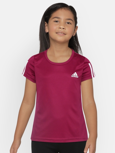 

ADIDAS Girls Burgundy Training Equipment T-shirt