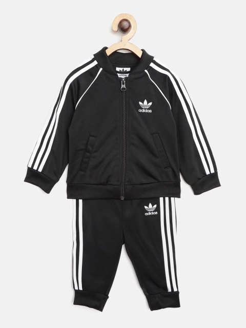 

ADIDAS Originals Kids Black Solid SST Tracksuits with Brand Logo Print Detail