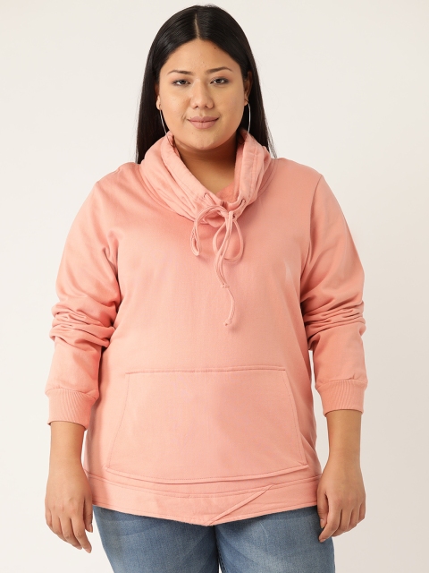 

Revolution Women Plus Size Pink Solid Sweatshirt