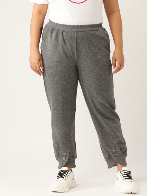 

Revolution Women Plus Size Charcoal Grey Solid Joggers