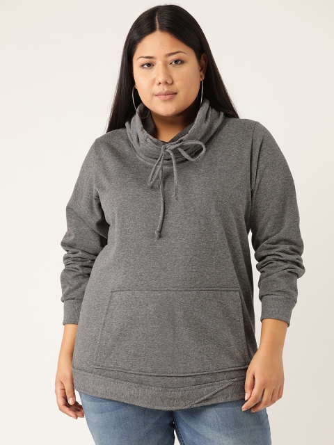 

Revolution Women Plus Size Charcoal Grey Solid Sweatshirt
