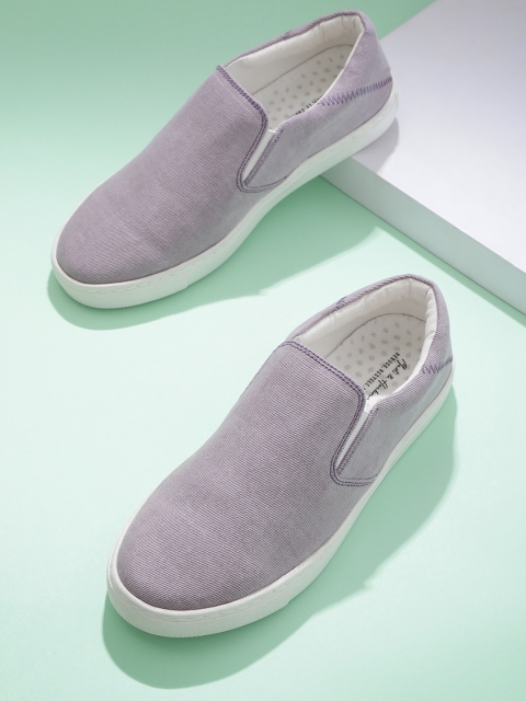 

Mast & Harbour Women Lavender Solid Slip-On Sneakers