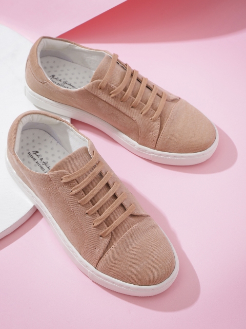 

Mast & Harbour Women Dusty Pink Solid Sustainable Sneakers