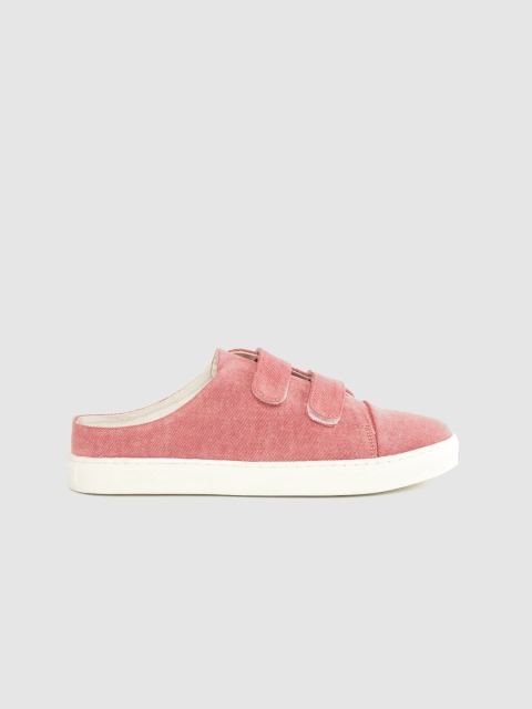 

Mast & Harbour Women Pink Solid Sustainable Slip-On Sneakers