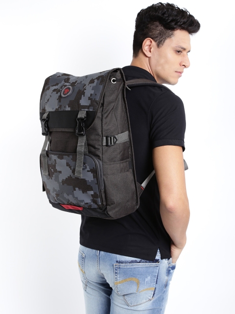 

Roadster Unisex Grey Printed Knapsack Backpack
