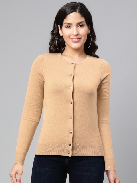 

DOROTHY PERKINS Women Beige Solid Cardigan