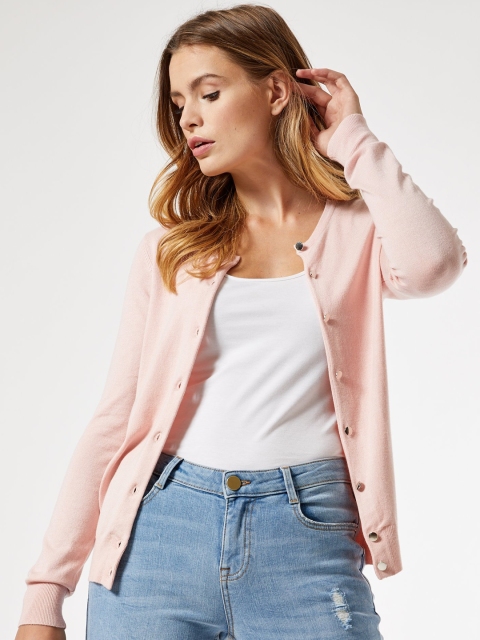 

DOROTHY PERKINS Women Pink Solid Cardigan