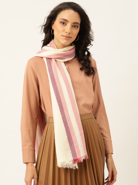 

20Dresses Women Off-White & Pink Solid Stole