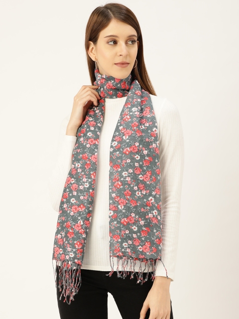 

20Dresses Women Grey & Pink Floral Printed Stole