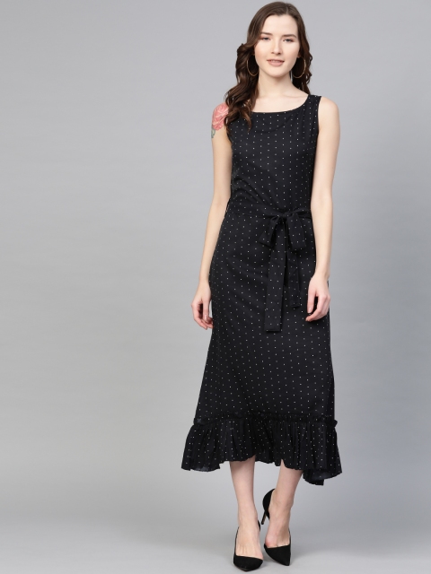 

SIRIKIT Women Black & White Printed A-Line Dress