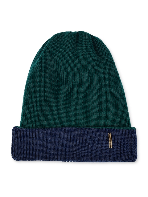 

Kosha Women Navy Blue & Olive Green Solid Reversible Beanie Cap