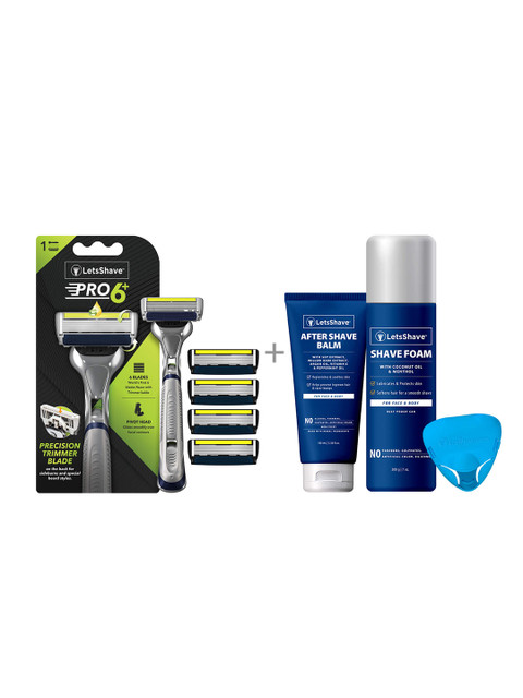 

LetsShave Men Pro 6 Advance Razor Value Kit, Blue